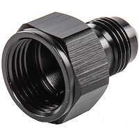 AN Female to Male Reducer Fitting [-8 AN Female to -6 AN Male, Black Hard Anodized]