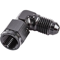 AN Female to AN Male 90-Degree Union [-4 AN Female Swivel to -4 AN Male, Black]