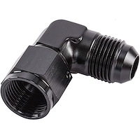 AN Female to AN Male 90-Degree Union [-8 AN Female Swivel to -8 AN Male, Black]