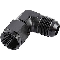 AN Female to AN Male 90-Degree Union [-10 AN Female Swivel to -10 AN Male, Black]
