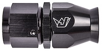 AN Straight PTFE Hose End Fitting [-10 AN Female to -10 AN PTFE Hose, Black Anodized Aluminum]