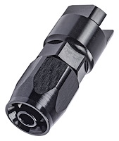 AN to Fuel Injection Threaded Adapter Fitting [-6 AN Hose End to 3/8 in. Hard Line, Black]