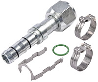 EZ Clip A/C Hose End Fitting Kit [-10 Hose Fitting, Straight]