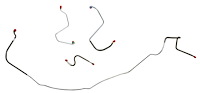 Front Brake Line Set for Select 1967 Chevy Chevelle, El Camino, Malibu (SS Models) w/Manual Drum [4-PC, Stainless Steel]