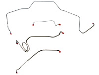 Front Brake Line Set for Select 1968 Chevy Chevelle, El Camino, Malibu w/Manual Drum [4-PC, Stainless Steel]