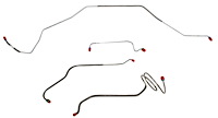 Front Brake Line Set for Select 1969-1972 Chevy Chevelle, El Camino, Malibu (SS Models) w/Manual Drum [4-PC, Steel]
