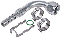 EZ Clip A/C Hose End Fitting Kit [-8 Hose Fitting, 90 degree]