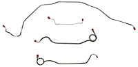 Front Brake Line Set for Select 1969-1972 Chevy Chevelle, El Camino, Malibu w/Manual Drum [4-PC, Steel]