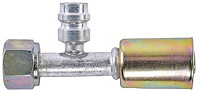 Air Conditioning Hose End [-8 AN Straight Beadlock with 134a Service Port]