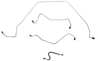 Front Brake Line Set for Select 1967 Chevy Chevelle, El Camino, Malibu w/Power Drum [4-PC, Steel]