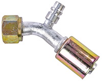 Air Conditioning Hose End [-10 AN 45 Degree Beadlock with 134a Service Port]