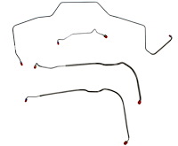 Front Brake Line Set for Select 1968 Chevy Chevelle, El Camino, Malibu w/Power Drum [4-PC, Steel]