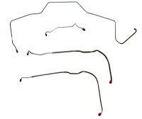 Front Brake Line Set for Select 1968 Chevy Chevelle, El Camino, Malibu w/Power Drum [4-PC, Stainless Steel]