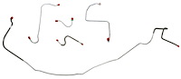 Front Brake Line Set for Select 1967 Chevy Chevelle, El Camino, Malibu (SS Models) w/Manual Disc [5-PC, Steel]