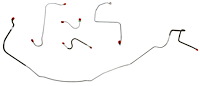 Front Brake Line Set for Select 1967 Chevy Chevelle, El Camino, Malibu (SS Models) w/Manual Disc [5-PC, Stainless Steel]