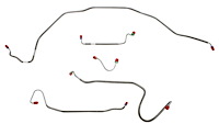 Front Brake Line Set for Select 1969 Chevy Chevelle, El Camino, Malibu w/Manual Disc [5-PC, Steel]