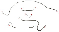Front Brake Line Set for Select 1969 Chevy Chevelle, El Camino, Malibu w/Manual Disc [5-PC, Stainless Steel]