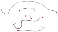 Front Brake Line Set for Select 1970 Chevy Chevelle, El Camino, Malibu w/Manual Disc [5-PC, Steel]