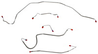 Front Brake Line Set for Select 1970 Chevy Chevelle, El Camino, Malibu (SS Models) w/Manual Disc [5-PC, Stainless Steel]