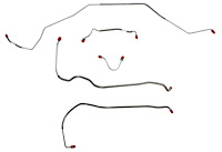 Front Brake Line Set for Select 1968 Chevy Chevelle, El Camino, Malibu (SS Models) w/Power Disc [5-PC, Steel]