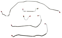 Front Brake Line Set for Select 1969 Chevy Chevelle, El Camino, Malibu w/Power Disc [5-PC, Stainless Steel]