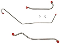 Fuel Line Kit, Fuel Pump to Carburetor for Select 1969 Chevrolet Models with 350 Quadra-Jet 4-bbl Engine [Stainless Steel]