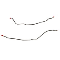 Rear Axle Brake Line Set for 1968 Chevy Camaro, Chevy II/Nova with Single Leaf Rear Spring [2-PC, Stainless Steel]
