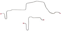Rear Axle Brake Line Set for 1979 -1981 Pontiac Firebird/Trans Am with Rear Disc Brakes [2-PC, Steel]