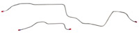 Rear Axle Brake Line Set for 1976-1981 Pontiac Firebird/Trans Am with F-41 Rear Suspension [2-PC, Steel]