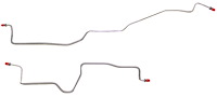 Rear Axle Brake Line Set for 1984-1992 Chevy Camaro, Pontiac Firebird with Rear Drum Brakes [2-PC, Stainless Steel]