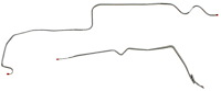 Intermediate Brake Line for 1969 Chevy Camaro, Pontiac Firebird with Power Disc Brakes [2-PC, Steel]