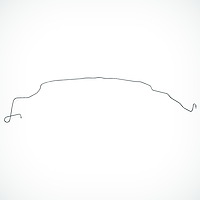 Intermediate Brake Line for 1969 Chevy Camaro, Pontiac Firebird with Standard Brakes [1-PC, Steel]