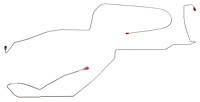 Intermediate Brake Line for 1998-2002 Chevy Camaro, Pontiac Firebird/Trans Am without Traction Control [2-PC, Steel]