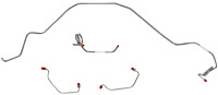 Front Brake Line Set for 1981 Chevy Camaro, Pontiac Firebird with Power Disc Brakes [Steel]