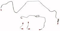 Front Brake Line Set for 1986-1989 Chevy Camaro, Pontiac Firebird with 2.5L/2.8L Engines/Fine Thread Fitting [Stainless Steel]
