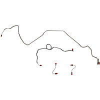 Front Brake Line Set for 1989-1992 Chevy Camaro, Pontiac Firebird with 2.8L/3.1L Eng./Course Thread [Steel]