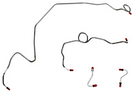 Front Brake Line Set for 1989-1992 Chevy Camaro, Pontiac Firebird with 5.0L/5.7L Eng./Course Thread [Stainless Steel]
