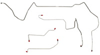 Front Brake Line Set for 1998-2002 Chevy Camaro, Pontiac Firebird/Trans Am [Steel]