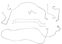Complete Brake Line Set for 1967 Chevy Chevelle, Malibu Hardtop Super Sport with Power Disc Brakes [Stainless Steel]