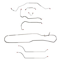 Complete Brake Line Set for 1968 Chevy Chevelle, Malibu Convertible Super Sport with Power Disc Brakes [Stainless Steel]