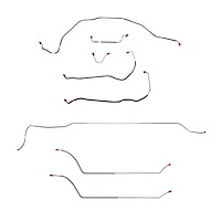 Complete Brake Line Set for 1969 Chevy Chevelle, Malibu Convertible Super Sport with Power Disc Brakes [Stainless Steel]