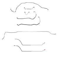 Complete Brake Line Set for 1969 Chevy Chevelle, Malibu Hardtop with Power Disc Brakes [Stainless Steel]