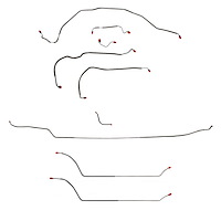 Complete Brake Line Set for 1970 Chevy Chevelle, Malibu Convertible with Power Disc Brakes [Stainless Steel]