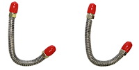 Front Caliper Brake Lines for 1967 Chevy Chevelle/Malibu, El Camino with 3/8 in. Ports [Stainless Steel]