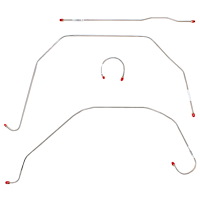 Front Brake Line Set for 1947-1950 Chevrolet & GMC Series I, 1/2-Ton Trucks [4-PC, Stainless Steel]