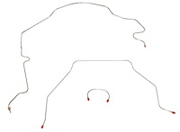 Front Brake Line Set for 1951-1955 Chevrolet & GMC Series I, 1/2-Ton Trucks [4-PC, Stainless Steel]