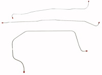 Front Brake Line Set for 1955-1956 Chevrolet & GMC Series II 3100, 1/2-Ton Trucks [3-PC, Stainless Steel]