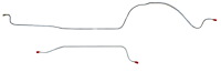 Rear Axle Brake Line Set for 1955-1957 Chevy & GMC Series II, 1/2-Ton Trucks with Standard Brakes [Stainless Steel]