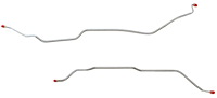 Rear Axle Brake Line Set for 1971-1972 Chevy K10 & GMC K1500 4WD 1/2-Ton w/5-Lug Axles/Leaf-Springs [2-PC, Stainless Steel]