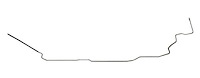 Main Front-to-Rear Fuel Line for 1955-1957 GM Series II Pickup Trucks with 6-Cyl. [5/16 in. O.D., Stainless Steel]